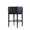 Manhattan Comfort Kingsley Barstool in Black and Dark Walnut (Set of 3) 3-BS012-BK - alternate 4